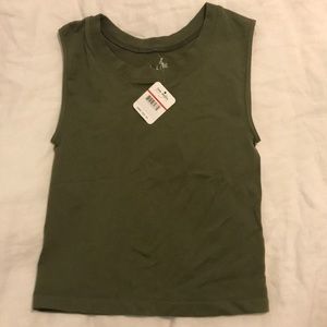 Green crop top from Free People